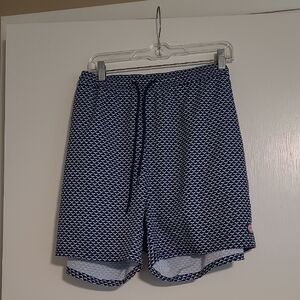 Vineyard Vines Men's Blue Geometric Shorts, XXL